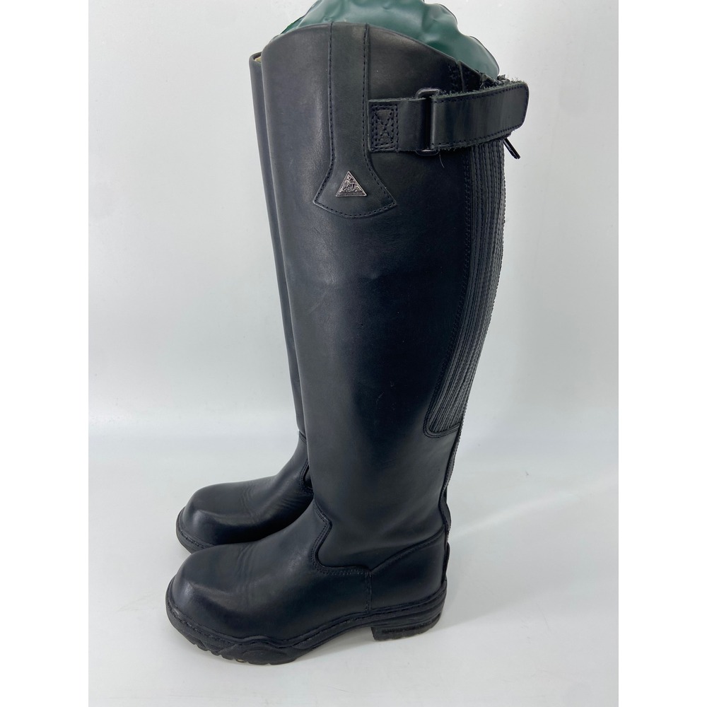 Mountain Horse Riding Boots Women 7 Black Rimfrost Equestrian Field Leather Hook